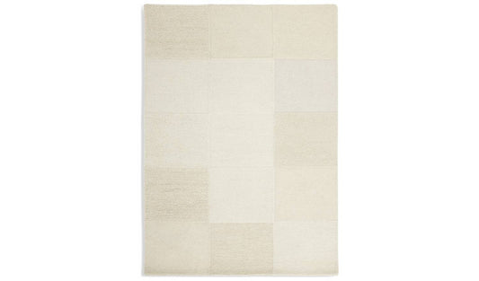 Habitat Checkerboard Natural Wool Cut Pile Rug - 120x170cm