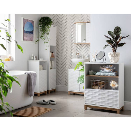 Habitat Zander Mirrored Cabinet - White
