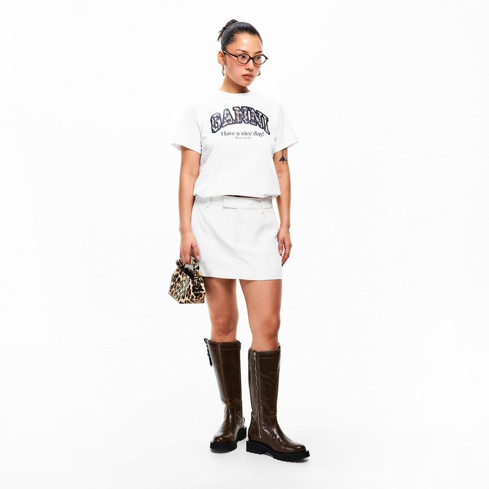 Ganni Women's Graphic Baby Tee