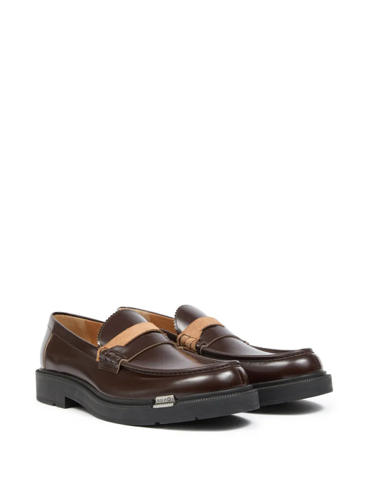 Maison Margiela decortique-strap leather loafers