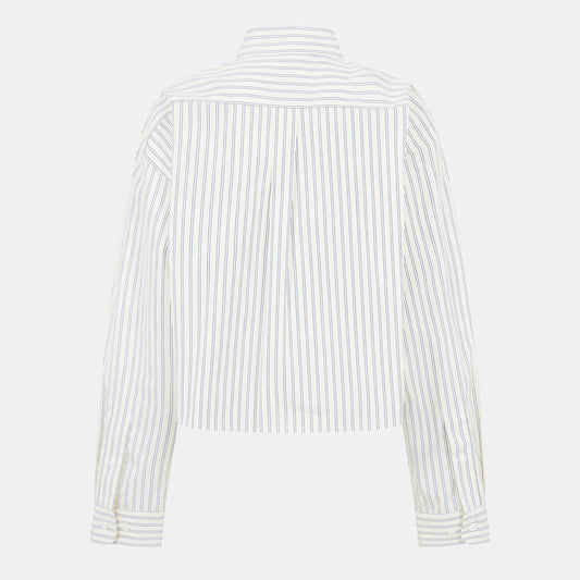 Miu Miu Womens Striped Poplin Shirt