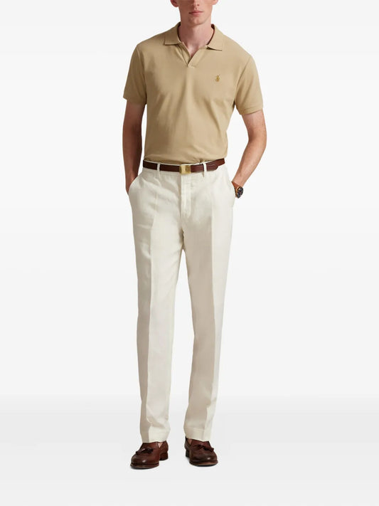 Polo Ralph Lauren Johnny-collar embroidered T-shirt