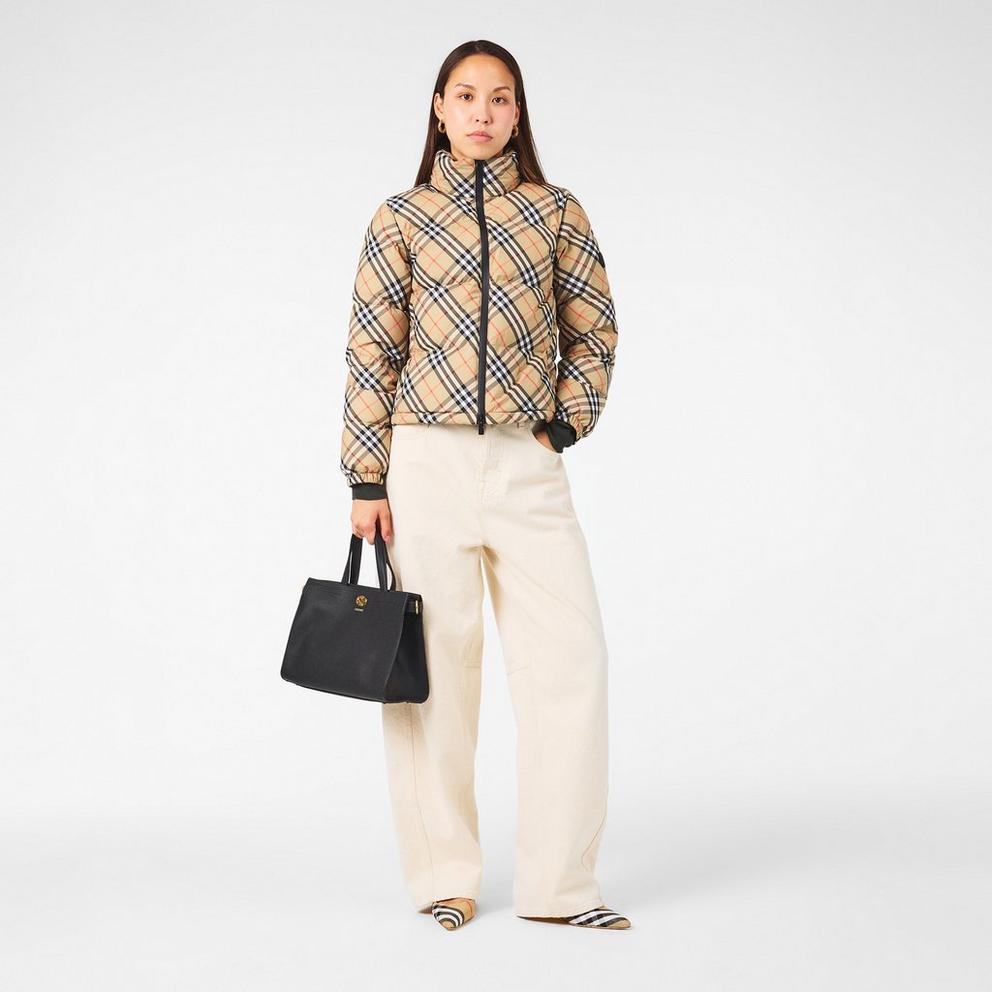 Burberry Women's Check Insulated Short Puffer Jacket