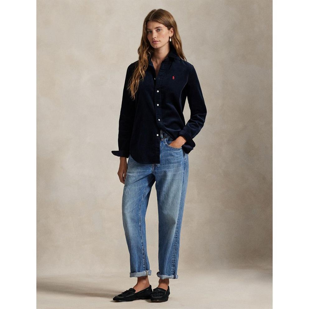 Polo Ralph Lauren Women's Cord Long-Sleeve Plain Shirt