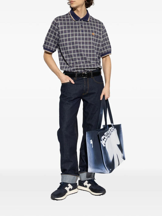 Burberry Pelham check-pattern logo-detail polo shirt