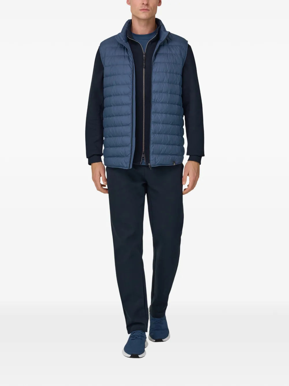 Boggi Milano padded logo patch gilet