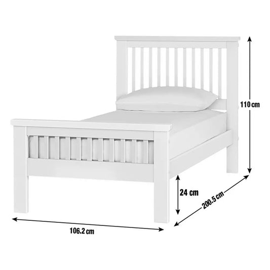 Argos Home Aubrey Single Wooden Bed Frame - Two Tone