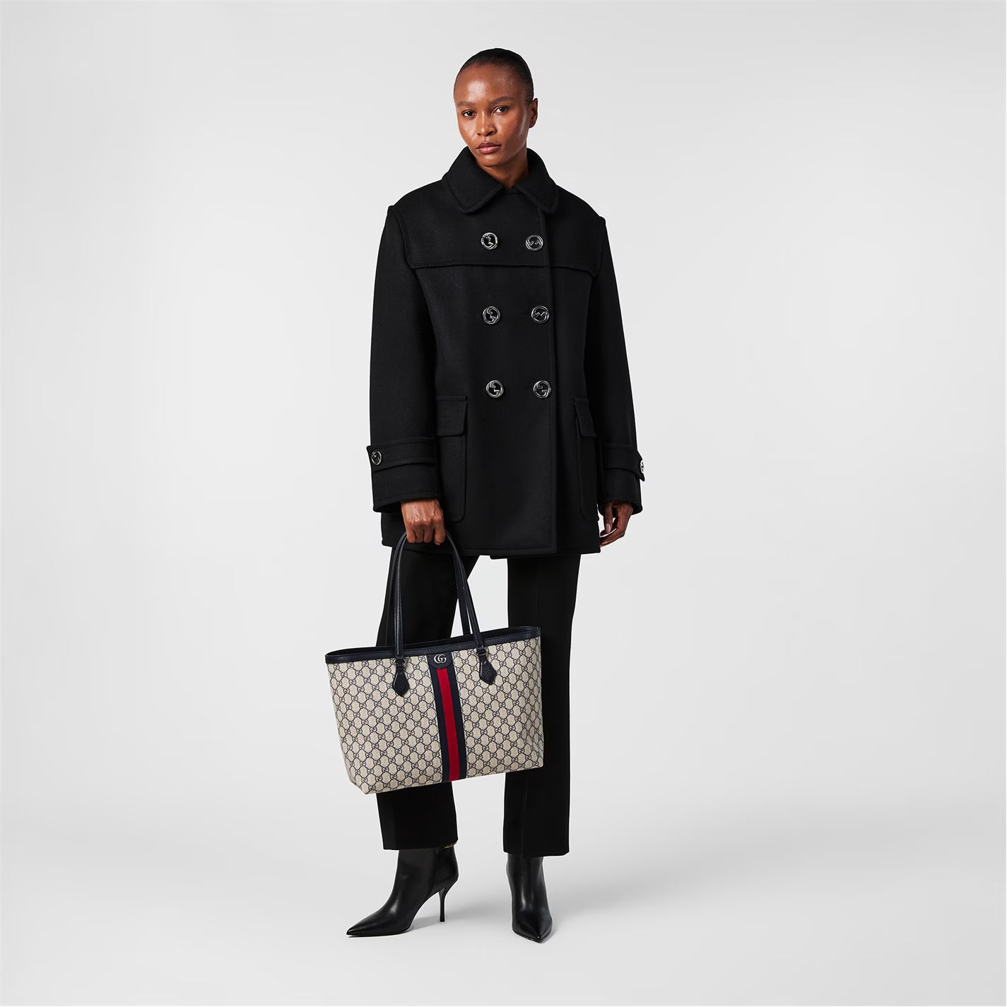 Women's Wool Long Sleeve Oversized Fit Pea Coat