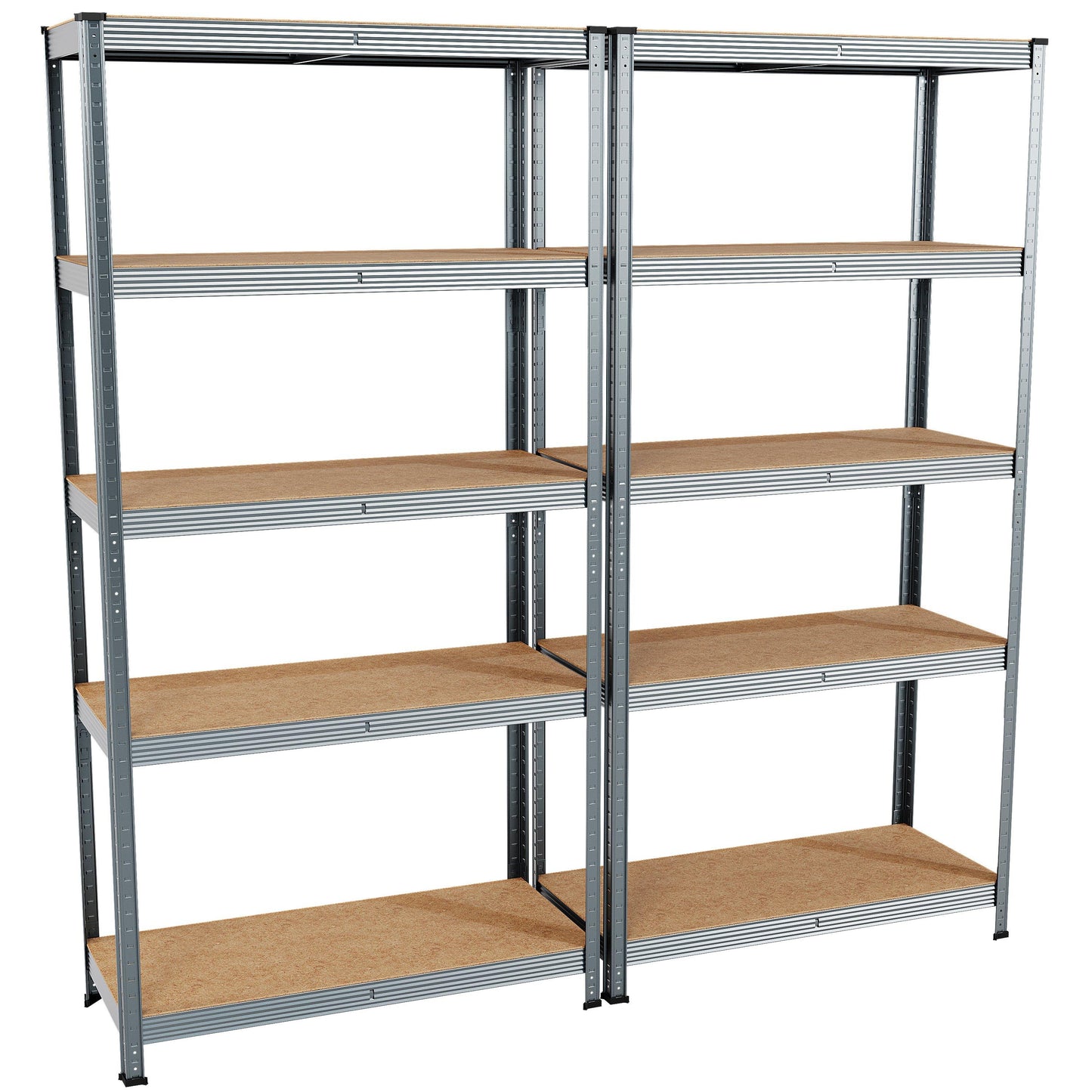 Lassic 5 Tier Heavy Duty Steel Garage Shelving - 2 Bay