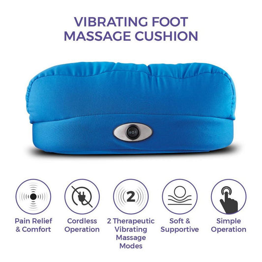 Vibrating Foot Massage Cushion Navy Blue