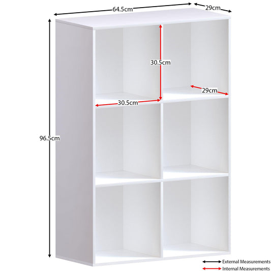 Lassic 2x3 Cube Storage Unit (W) + Set of 3 Storage Cubes