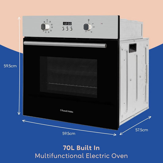 RHEO7005SS 70L Built In Electric Oven in Stainless