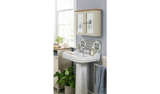Argos Home Livingston Double Mirrored Wall Cabinet - Cream