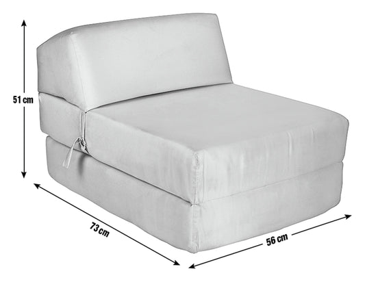Kaikoo Single Fabric Chairbed - Flint Grey