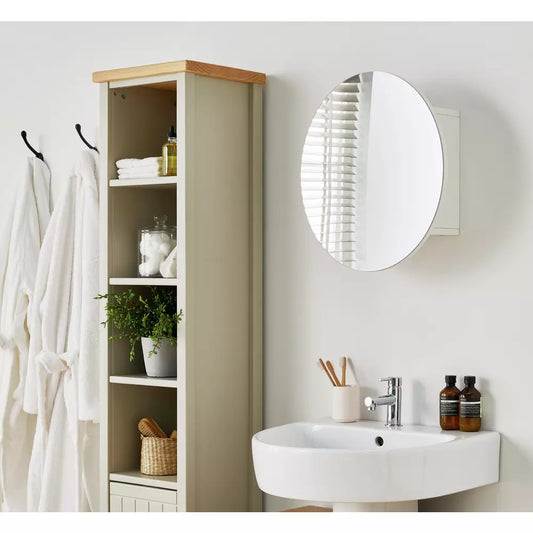 Argos Home Round Mirrored Wall Cabinet