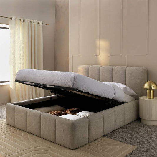 Habitat Malone Double End Lift Ottoman Bed - Cream