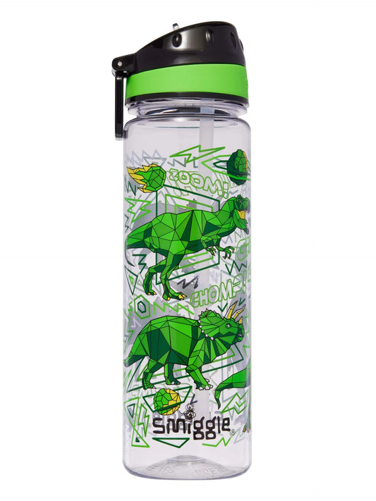 Smiggle - Wild Side 650ML BPA-Free Water Bottle with Straw - Interactive Group