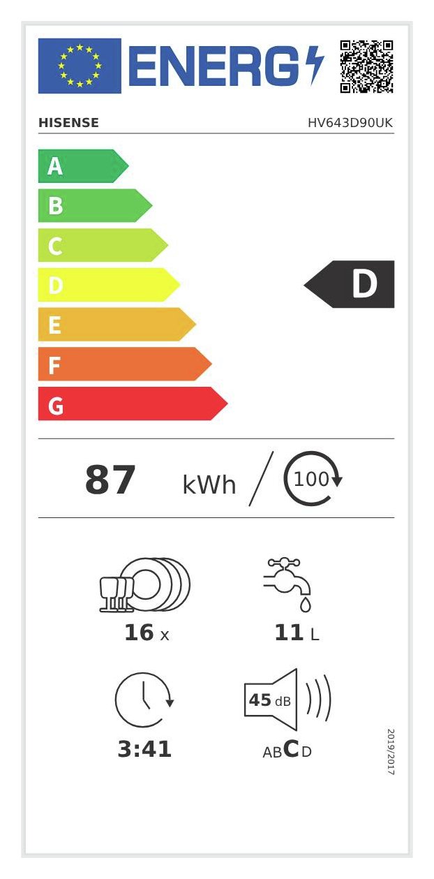 Hisense HV643D90UK Full Size Integrated Dishwasher