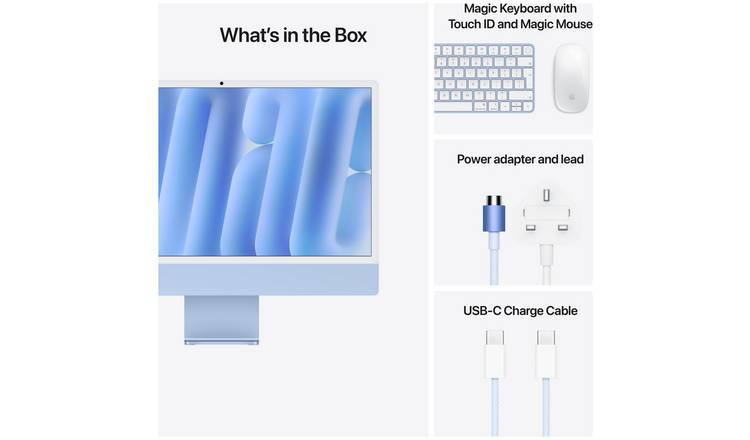Apple iMac 2024 24in M4 10 Core 24GB 512GB - Blue