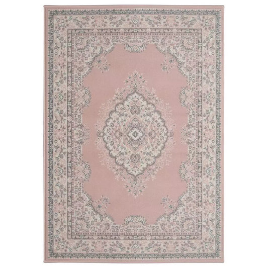 Homemaker Bukhura Traditional Blush Cut Pile Rug - 160x230cm