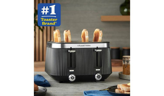 Russell Hobbs Bronte Matte Black 4 Slice Toaster 26770