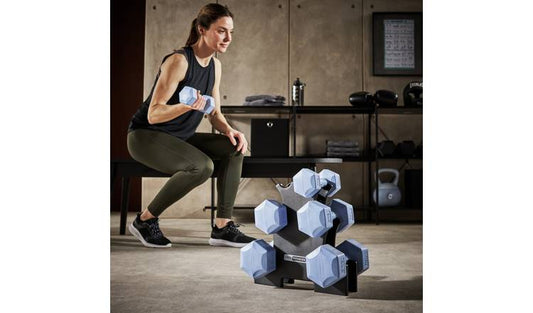 Pro Fitness Vinyl Dumbbell Tree - 12Kg