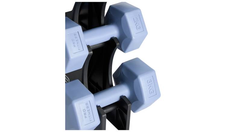 Pro Fitness Vinyl Dumbbell Tree - 12Kg