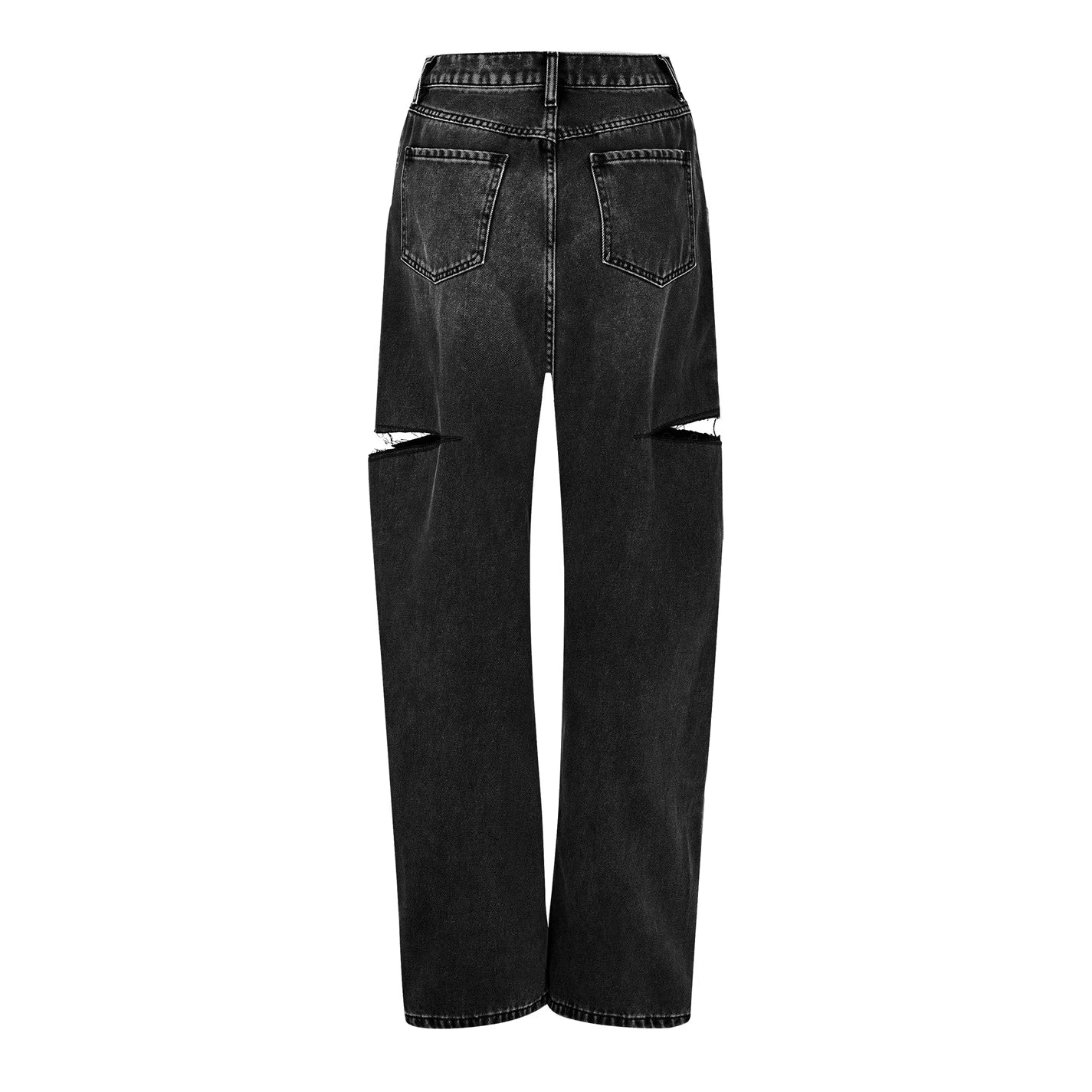 Denim Jeans With Slash Details