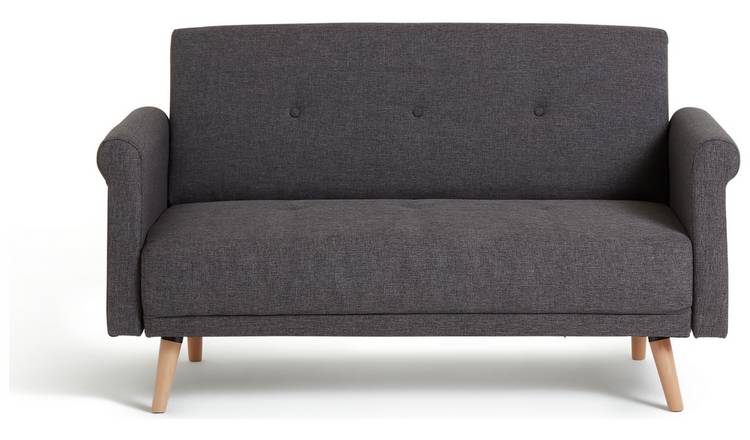 Argos Home Evie Fabric 2 Seater Sofa in a Box - Charcoal