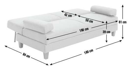 Argos Home Chase Fabric Clic Clac Sofa Bed - Teal