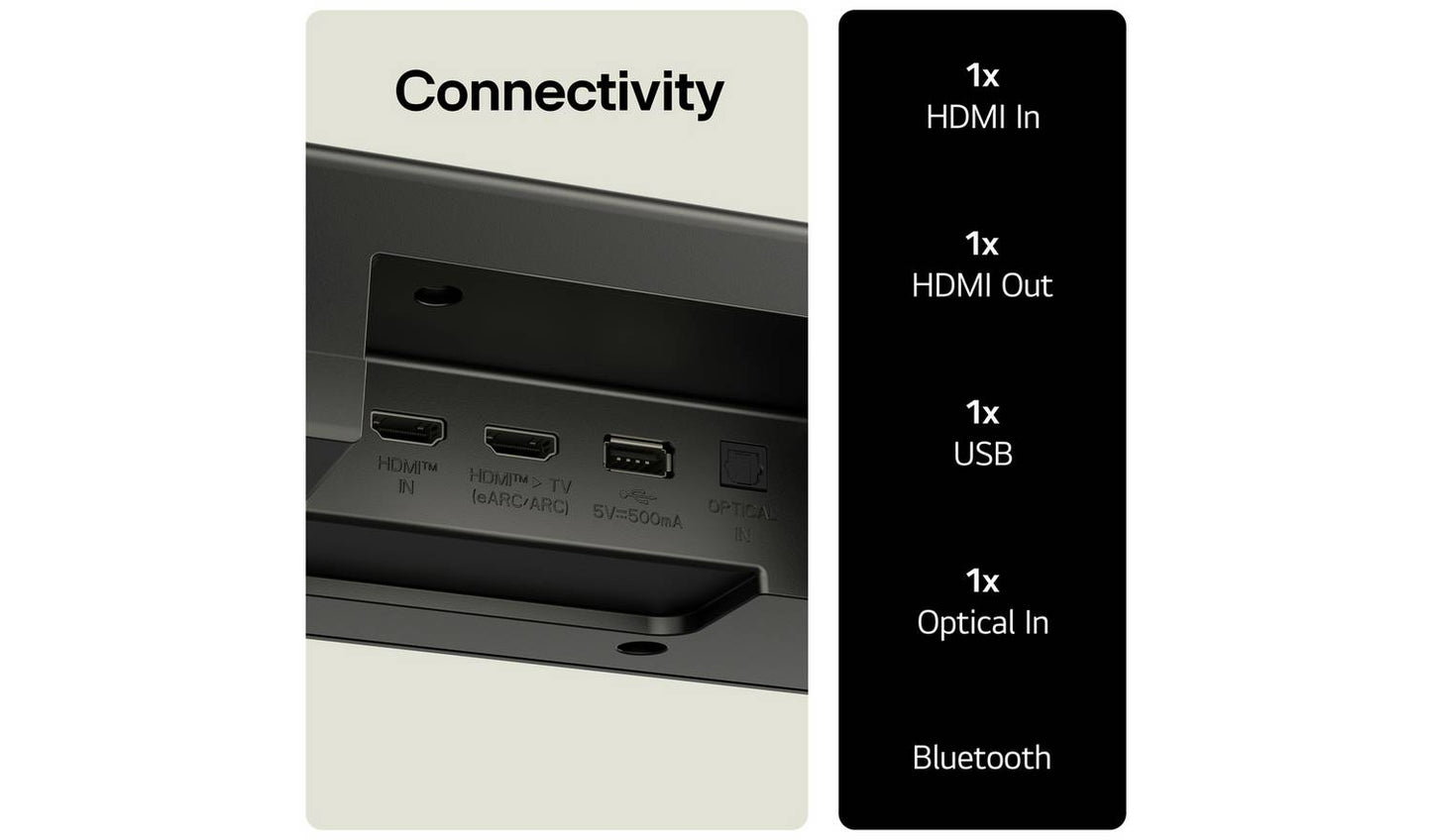 LG US70TR 5.1.1Ch Bluetooth Soundbar with Wireless Sub