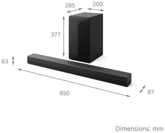 LG US60T 3.1Ch Bluetooth Soundbar With Wireless Sub