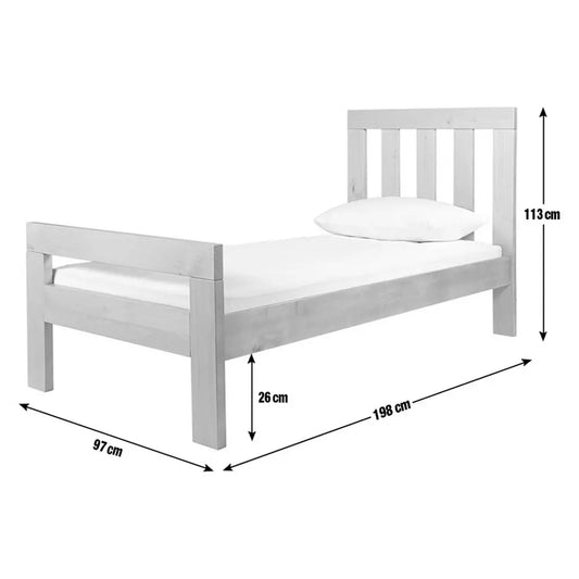 Argos Home Chile Single Wooden Bed Frame - Dark Wood