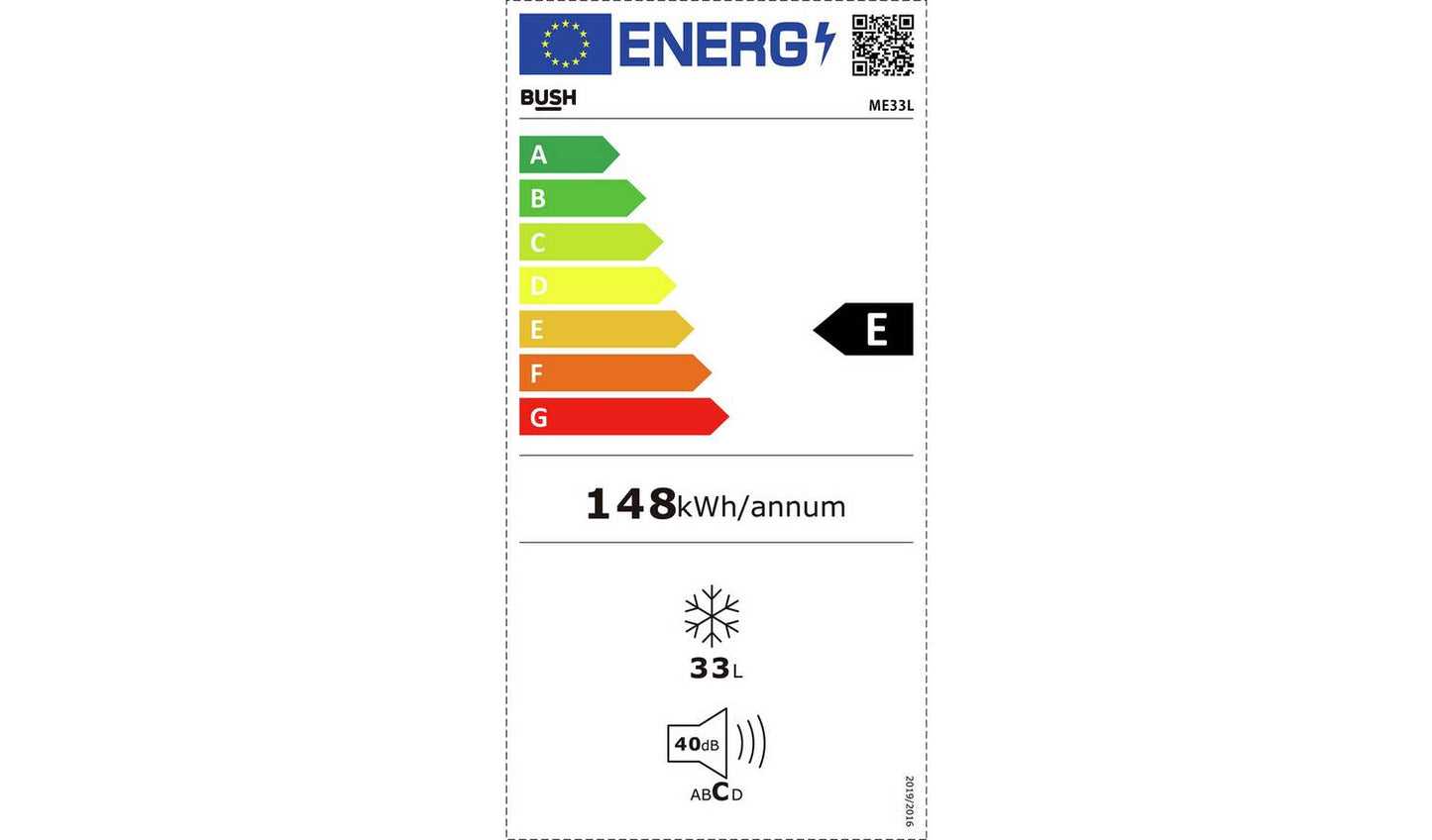 Bush ME33L Table Top Freezer - White