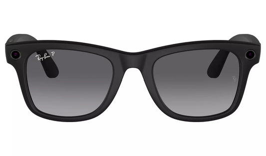 Ray-Ban Meta Wayfarer L Matte Black, Polar Gradient Graphite