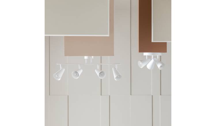 Habitat Steel 3 Lights Spotlight Plate - Matt White