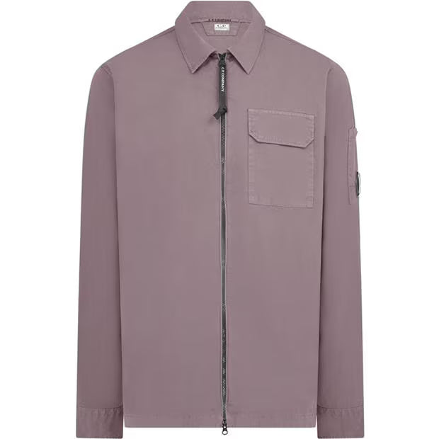 Men's Gabardine Lens Cotton Long Sleeve Overshirt