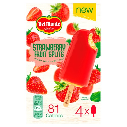 Del Monte Strawberry Split Lollies