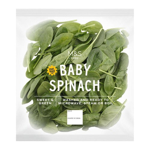 M&S Baby Spinach Washed & Ready to Cook