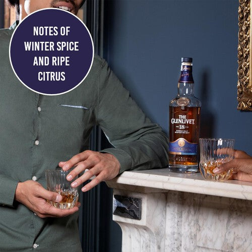 The Glenlivet 18 Year Old Single Malt Scotch Whisky With Giftbox