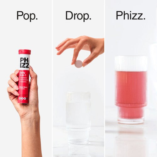 Phizz Mixed Berry 3-in-1 Hydration, Electrolytes and Vitamins Effervescent