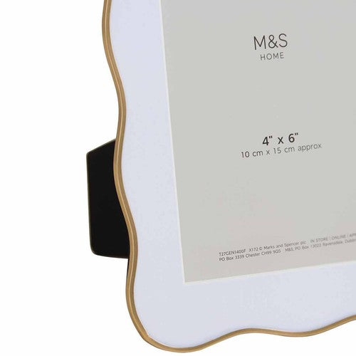 M&S Wiggle Double Photo Frame 4x6 inch, Gold