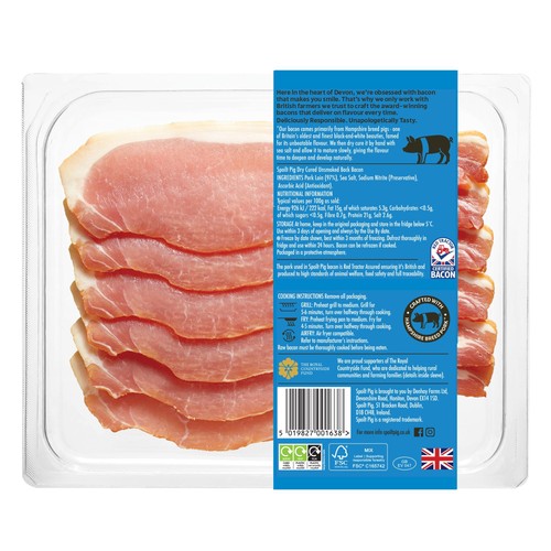 Spoiltpig British Unsmoked Dry Cured Back Bacon