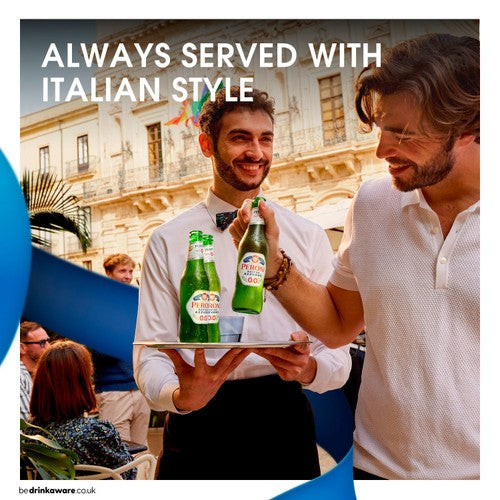 Peroni Nastro Azzurro 0% Alcohol-Free Beer Lager Bottles