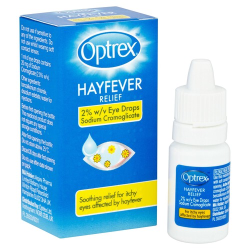 Optrex Hayfever Relief Eye Drops Itchy Eyes 2% w/v