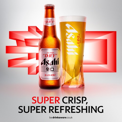 Asahi Super Dry Beer Lager Bottle