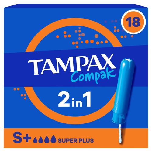 Tampax Compak Super Plus Tampons 18ct