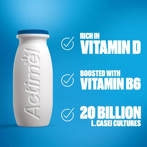 Actimel Strawberry & Blueberry Yogurt Drinks