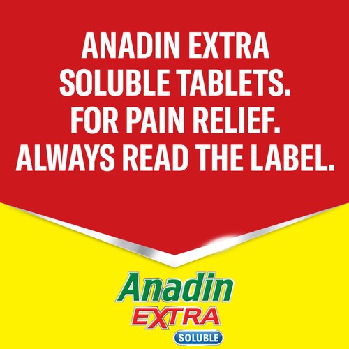Anadin Extra Soluble Aspirin, Paracetamol, & Caffeine Tablets, 12s