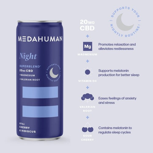 Medahuman Night CBD Drink Cherry & Hibiscus
